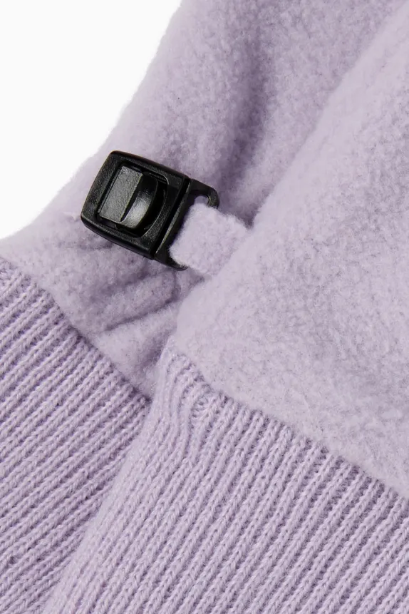 Fleece gloves light violet