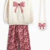Bow - set - sweatshirt, cloth trousers and bag - 3 piece cremewhite