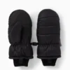 Quilted mittens black