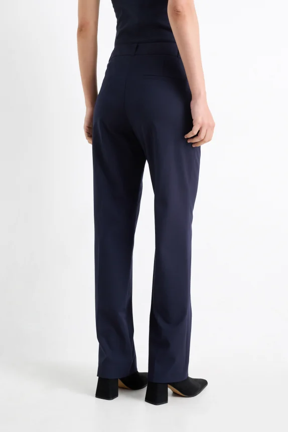 Business trousers - mid-rise waist - straight fit - Mix & match dark blue