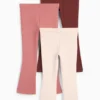 Multipack of 3 - flared thermal leggings rose