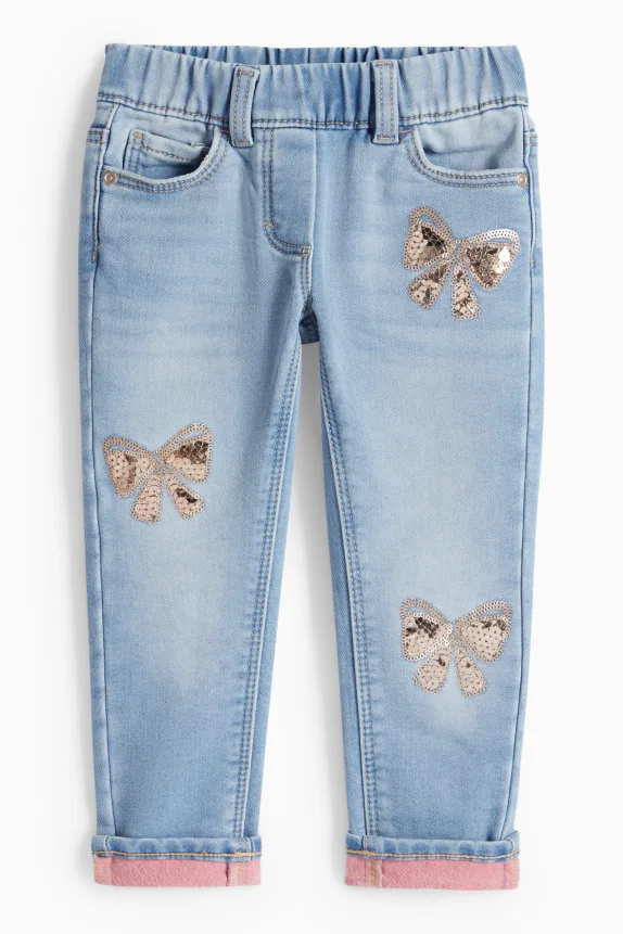 Bow - slim jeans - thermal jeans blue denim