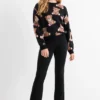 Multipack of 2 - flared thermal leggings black / gray