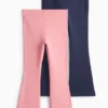 Multipack of 2 - flared thermal leggings rose / dark blue