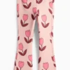 Tulip - flared thermal leggings pink / rose