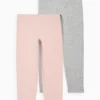 Multipack of 2 - thermal leggings rose