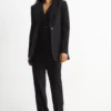Business trousers - mid-rise waist - straight fit - Mix & match black