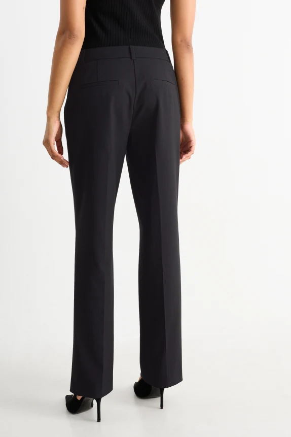Business trousers - mid-rise waist - straight fit - Mix & match black