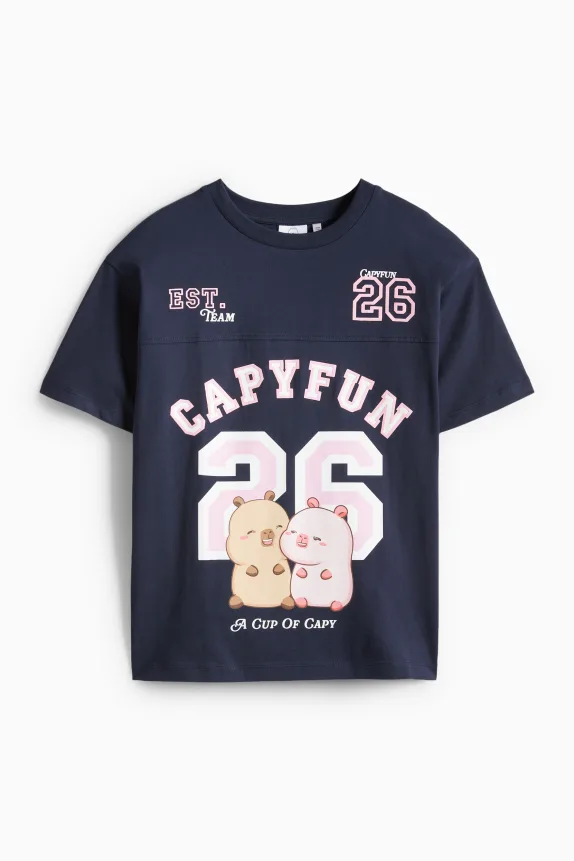 CapyFun - short sleeve T-shirt dark blue