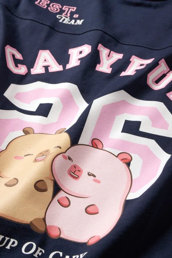 CapyFun - short sleeve T-shirt dark blue