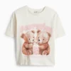 Teddy bear - short sleeve T-shirt creme