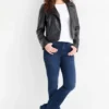 Bootcut jeans - mid-rise waist blue denim
