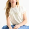 Short sleeve T-shirt - shiny creme