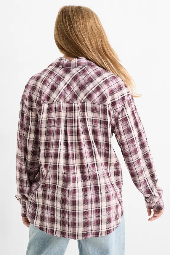 Shirt - check bordeaux