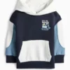 Dino and digger - hoodie dark blue