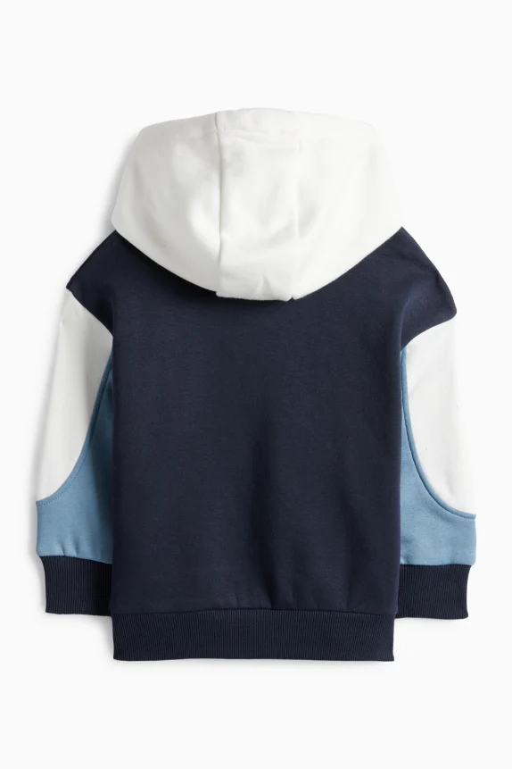 Dino and digger - hoodie dark blue