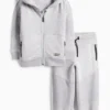 New York - set - zip-through hoodie and joggers light gray