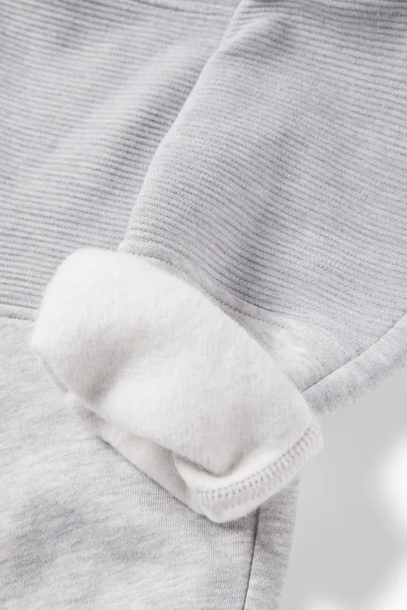 New York - set - zip-through hoodie and joggers light gray