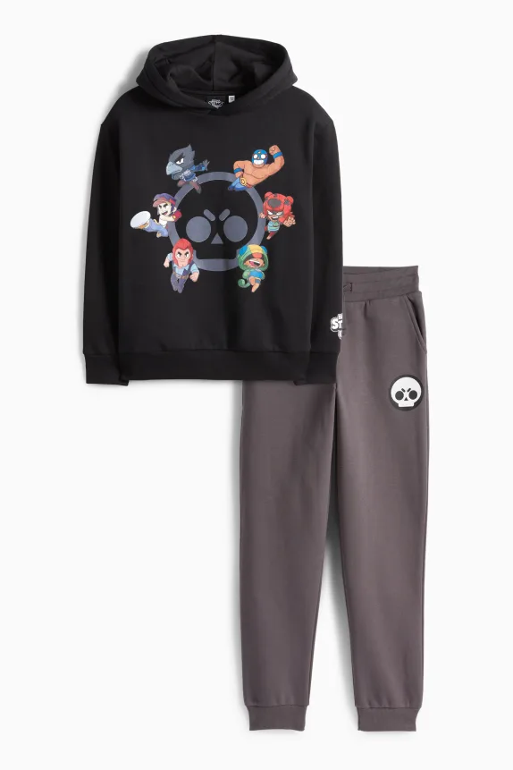 Brawl Stars - set - hoodie and joggers - 2 piece black