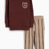 Teddy bear - set - sweatshirt and joggers - 2 piece brown