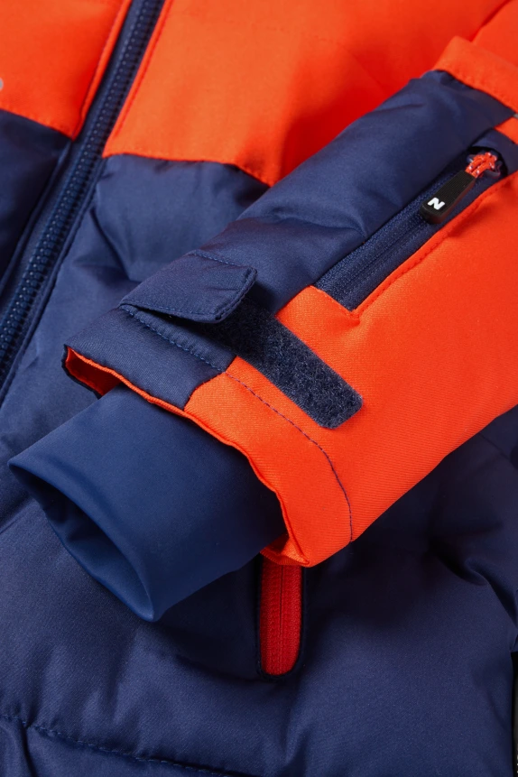 Ski jacket with hood - waterproof orange