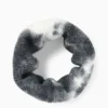 Snood - ribbed - patterned dark gray