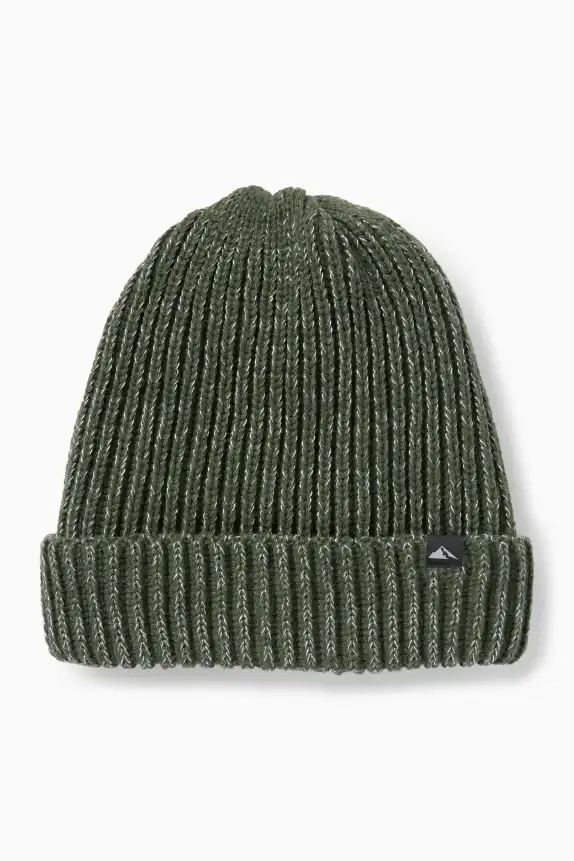 Hat - ribbed dark green