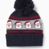 Santa - Christmas pom-pom hat dark blue