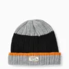 Ski hat - ribbed black / gray