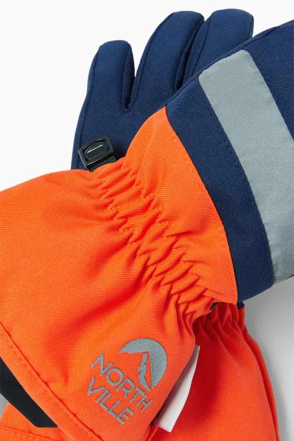 Ski gloves - waterproof orange