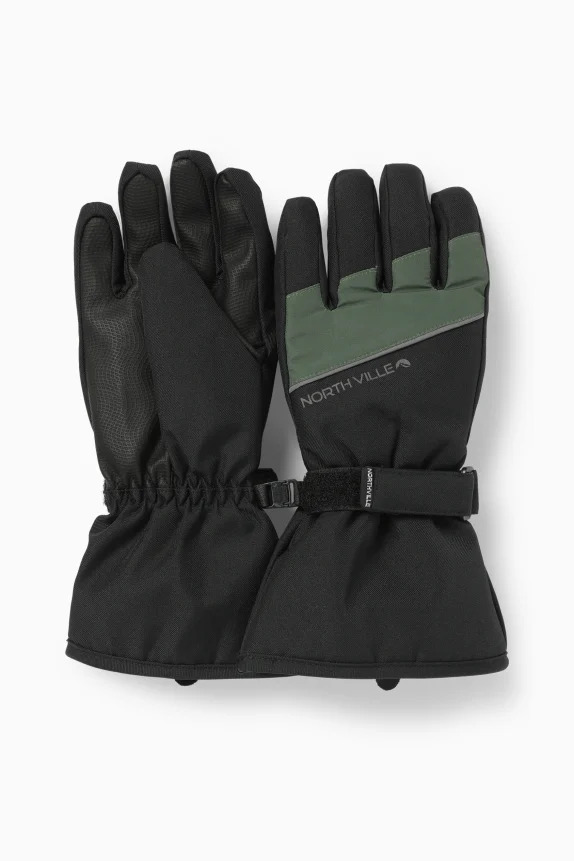 Ski gloves - waterproof dark green / black