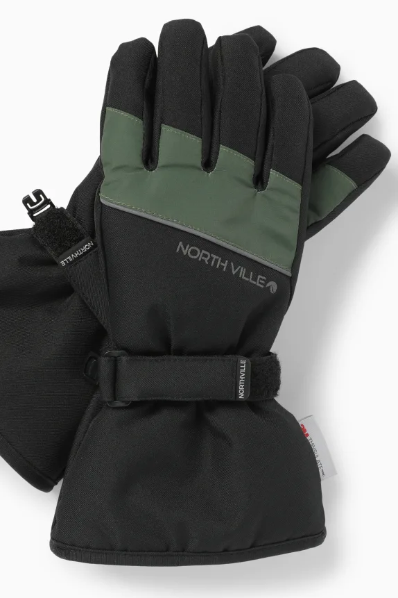Ski gloves - waterproof dark green / black