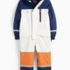 Ski suit with hood - waterproof dark blue