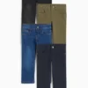 Multipack of 4 - 2 pairs of thermal trousers and 2 pairs of thermal jeans dark blue