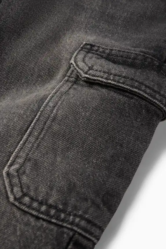 Cargo jeans - thermal jeans denim-gray