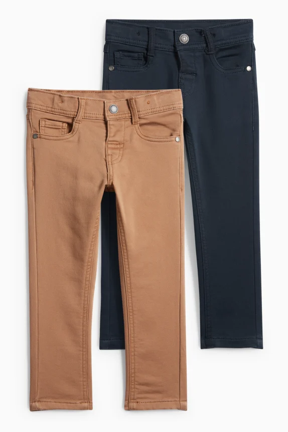 Multipack of 2 - thermal trousers blue / beige