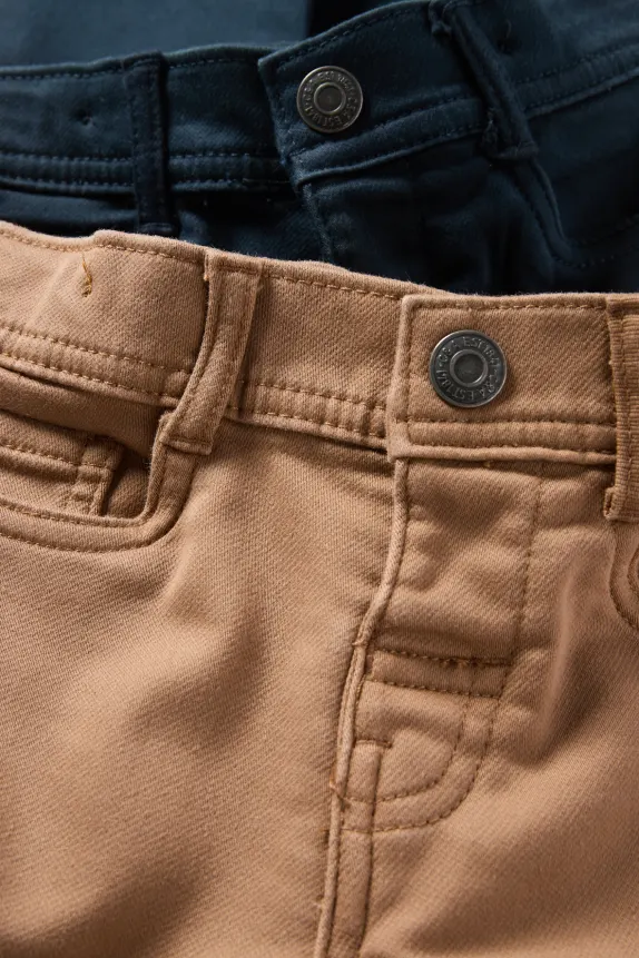 Multipack of 2 - thermal trousers blue / beige