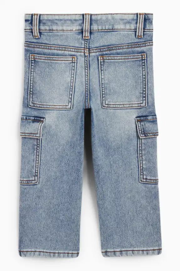 Cargo jeans - thermal jeans denim-light blue