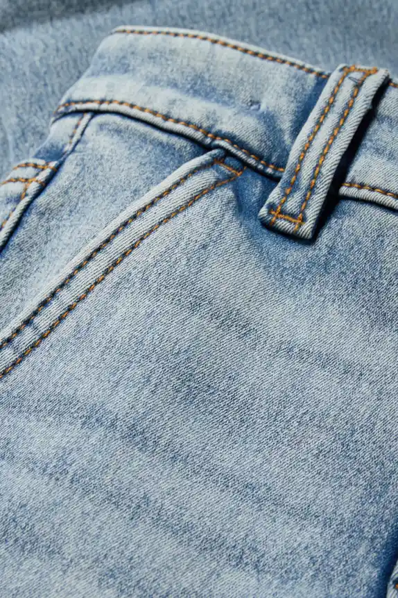 Cargo jeans - thermal jeans denim-light blue