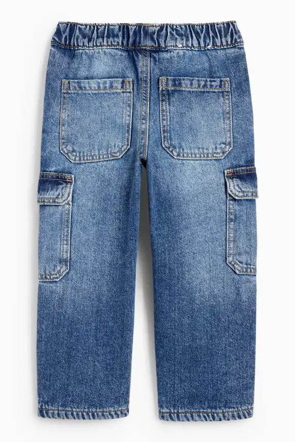 Cargo jeans - thermal jeans blue denim