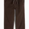Thermal corduroy trousers dark brown