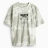 Skateboard - short sleeve T-shirt - patterned gray