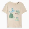 Jungle animals - short sleeve T-shirt light beige