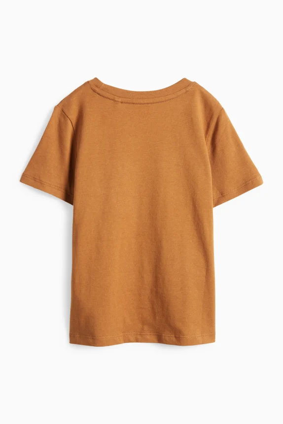 Farm - short sleeve T-shirt - shiny brown