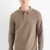Polo shirt - slim fit taupe