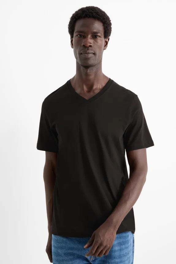 Multipack of 2 - T-shirt - regular fit black