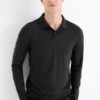 Polo shirt - slim fit dark gray