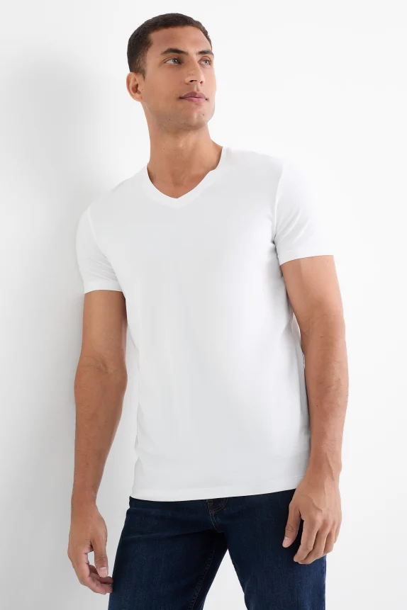 T-shirt - slim fit - Flex white