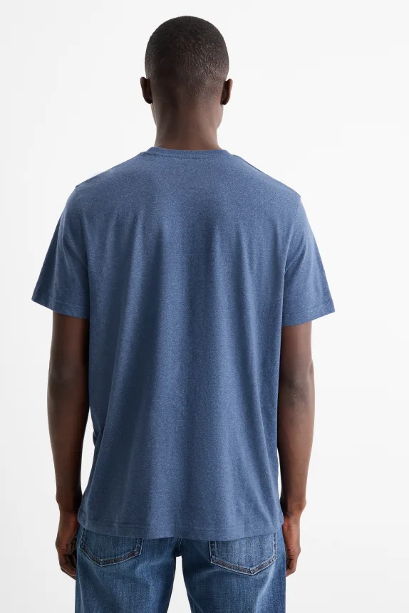 T-shirt - regular fit blue-melange