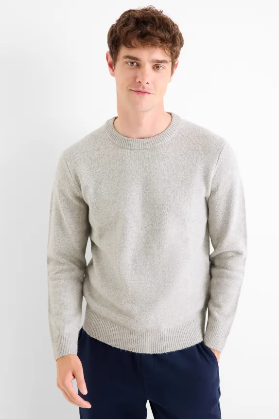 Jumper light gray-melange